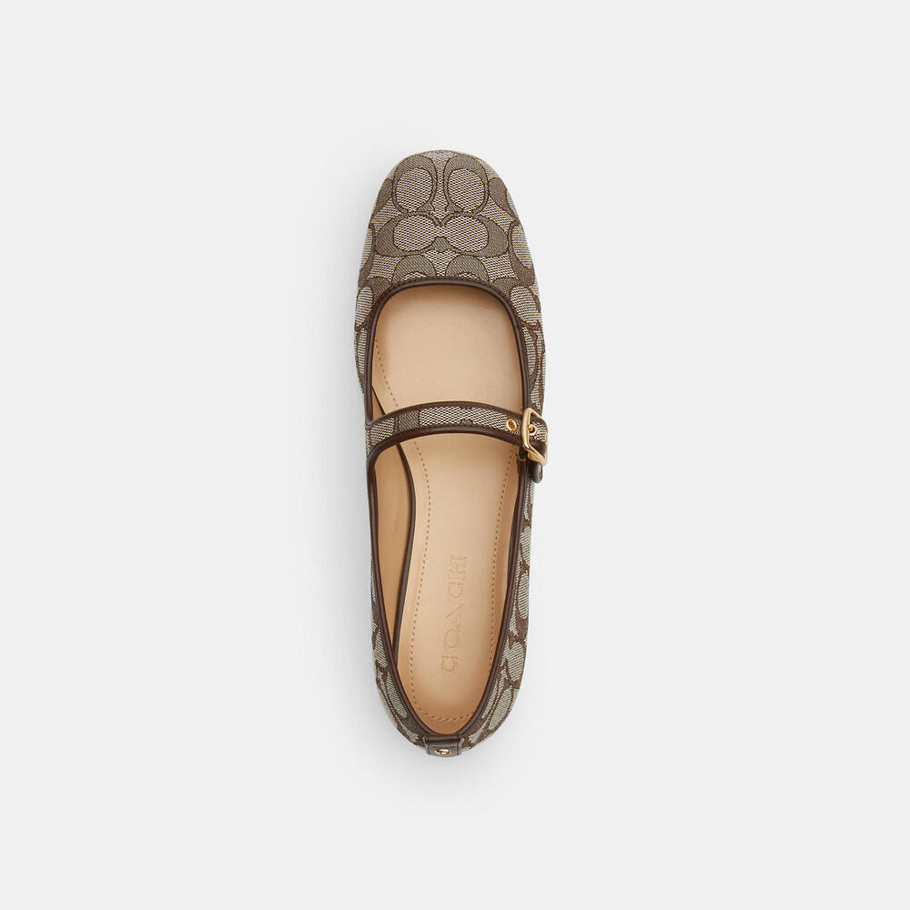 C Rivet Mary Jane In Signature Jacquard 7.5 Oak/Maple